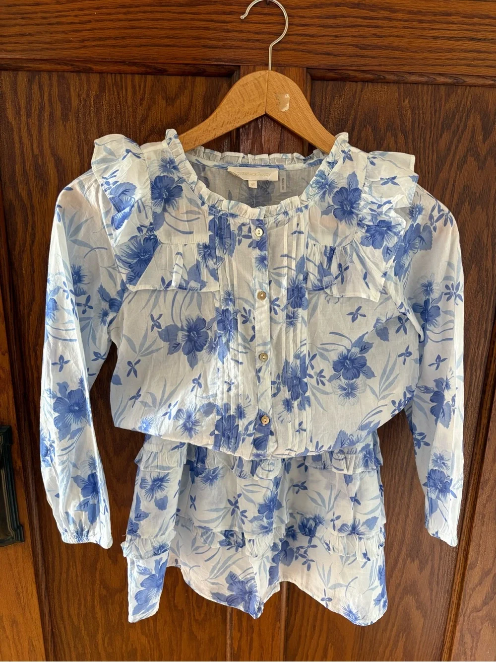 LoveShackFancy Girls Matching Set Top Skirt Size 12 Like New